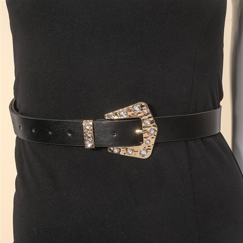 MML7660 Western Buckle Rhinestone Belt