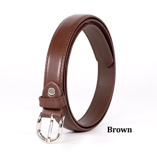 Regular Leather Look Belt Brown