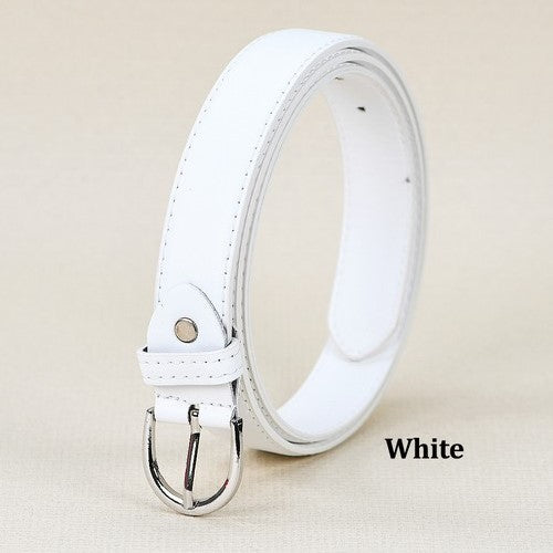 Regular Leather Look Belt White