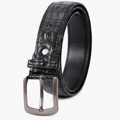 Crocodile Dress Belt Black