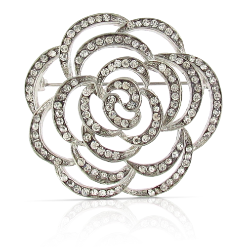 Spiraling Flower Silver