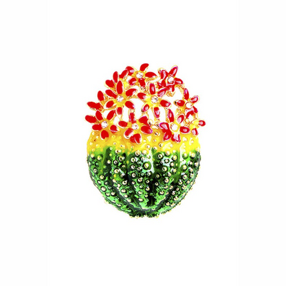 PA3454 Cactus Rhinestone Pin Brooch
