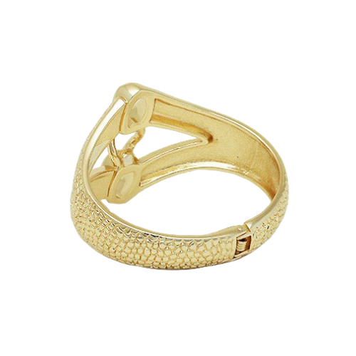 Snakeskin Hinged Bracelet Gold