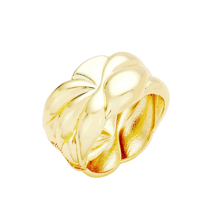 Embossed Hinged Bracelet Gold