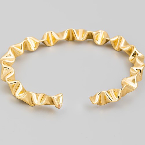 Zig Zag Cuff Bracelet Gold