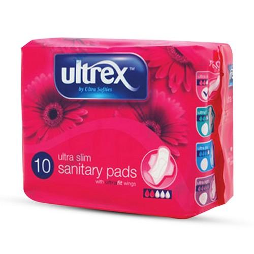 Ultrex Ultra Slim Sanitary Pads with Wings (Pack of 10)
