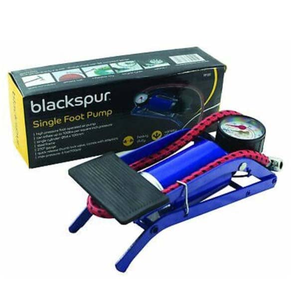 Blackspur Deluxe Single Cylinder Foot Pump