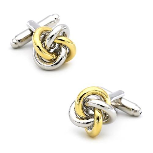 Solid Knot Cufflink Gold/Silver