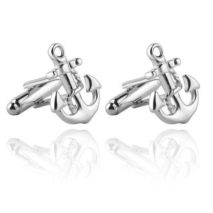 Silver Anchor Cufflink