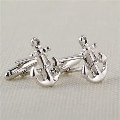 Silver Anchor Cufflink