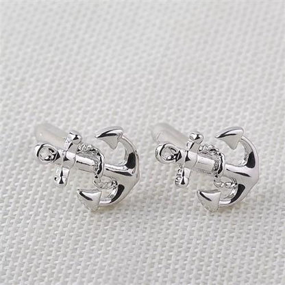 Silver Anchor Cufflink