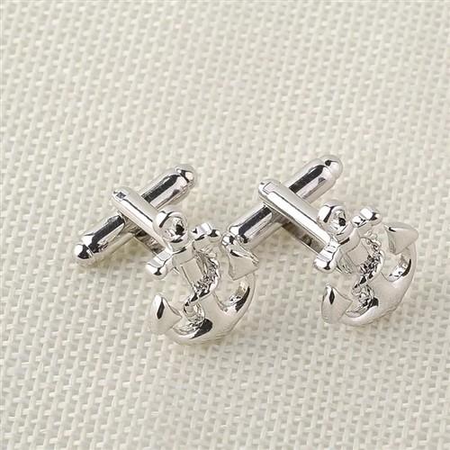 Silver Anchor Cufflink