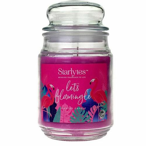 Starlytes Scanted Jar Candle 18OZ Let's Flamingle