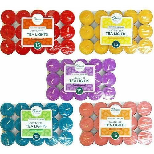 Bloome Scented Tea Light Candle Assorted 15 Pack