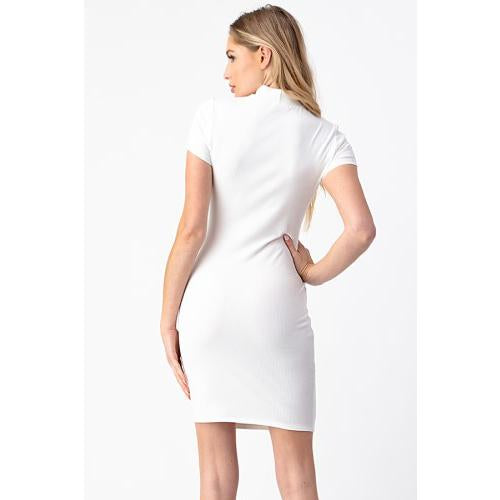 RD38420 Cut Out Dress Soft White