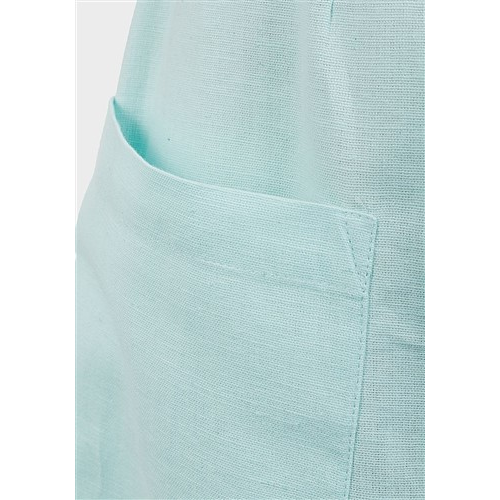 Warehouse Linen Low-Back Dress Mint
