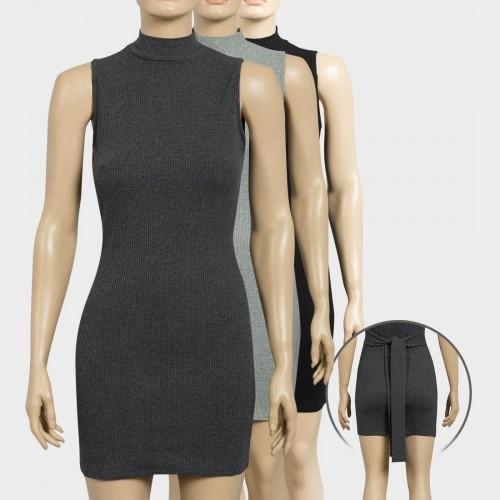 Elisa Tie-Back Rib Dress