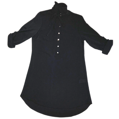 Jo 30 Pussy Bow Shirt Dress Black