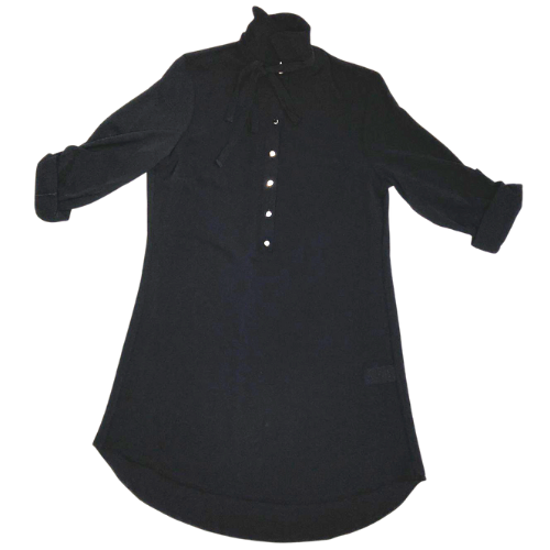 Jo 30 Pussy Bow Shirt Dress Black