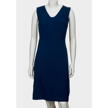 Sleeveless V-Neck Dress Navy