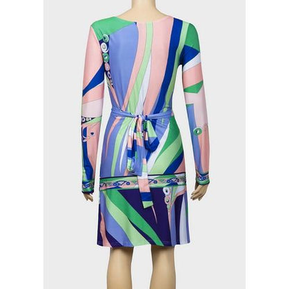 Printed Wrap Dress Multi