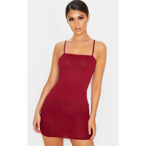 Mini Rib Maroon New Look Rib Midi Dress Maroon – Seasons Fashion