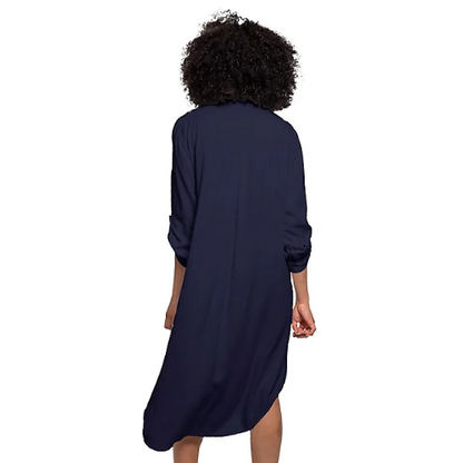 Jo 30 Breast Pocket Shirt Dress Navy