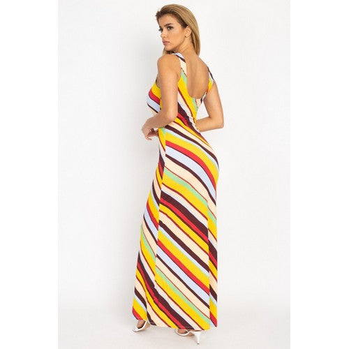 Stripe Maxi Dress Multi