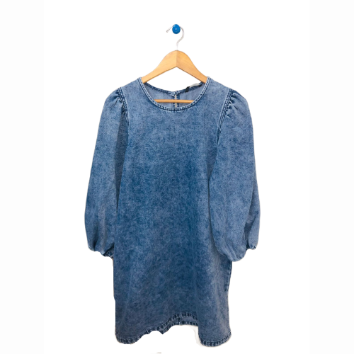 George Acid Wash Mom Denim Shift Dress