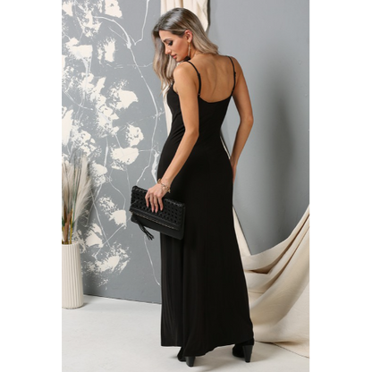 Cowl Neck Maxi Dress Black