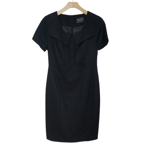 Katrin Suitmakers Button-Front Shift Dress Black