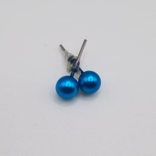 Small Pearl Stopper Stud Earring Turquoise