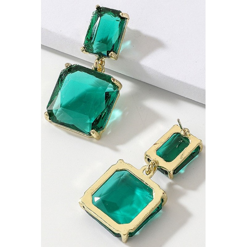 CWAJE150 Luxury Drop Earrings Emerald
