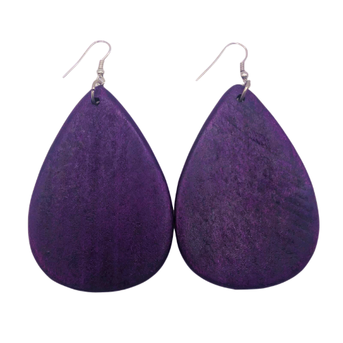 Wooden Tear Drop Earring