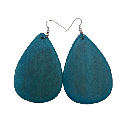 Wooden Tear Drop Earring