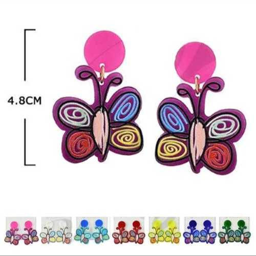 1111M Abstract Butterfly Earrings