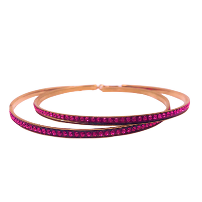 Gold Hoop Earring With Gems