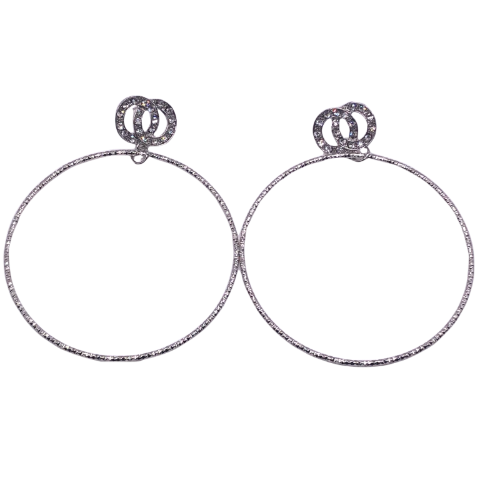 Infinity Symbol Hoop Earring Silver