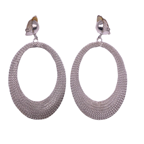 Large Hoop Clip-on Earring Silver
