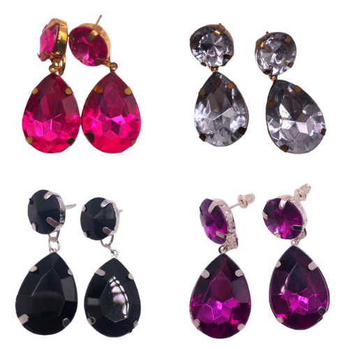 2 Emerald Double Sided Earring