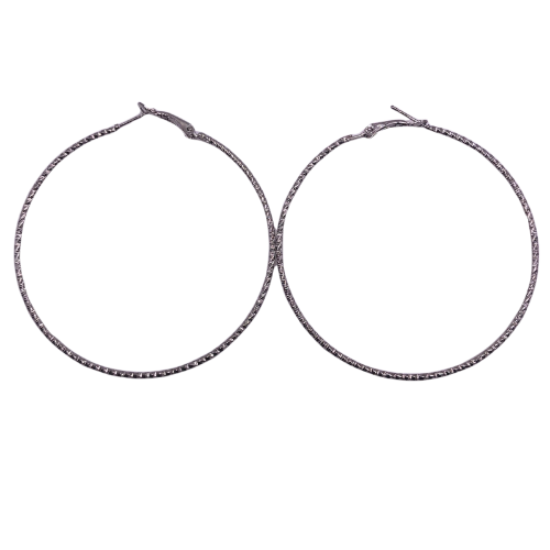 Bead Stripped Hoop Earring