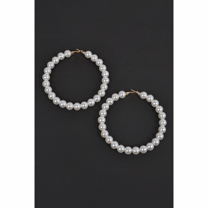Pearl Hoop Earrings