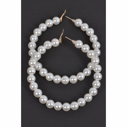 Pearl Hoop Earrings