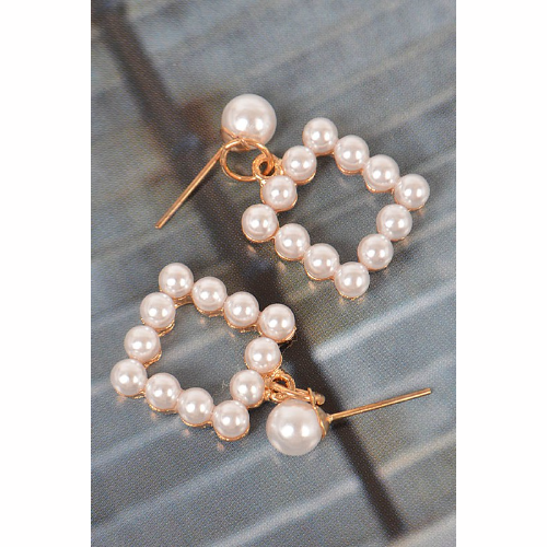 Small Square Pearl Earrings