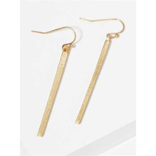AE4813 Long Bar Drop Earring Gold