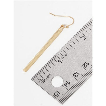 Long Bar Drop Earring Gold