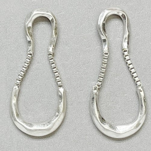 Ethnic Drop Earring Silver