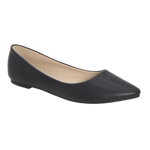 Classic Point Flats Leather Black