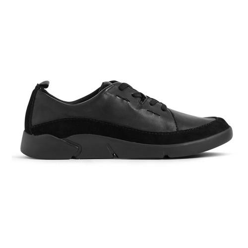 Marks & Spencer Leather Lace-up Trainers Black