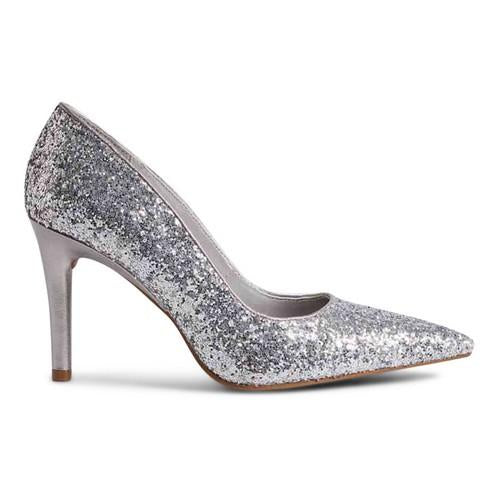 Marks & Spencer Heel Pointed Court Shoes Silver